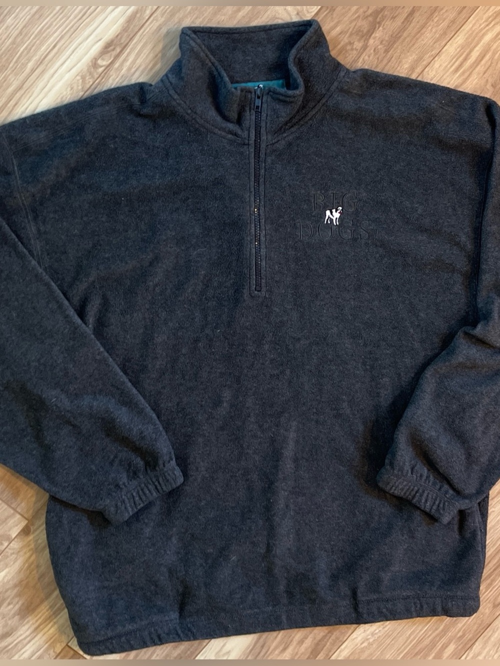 Vintage Big Dogs dark grey quarter zip up jacket
